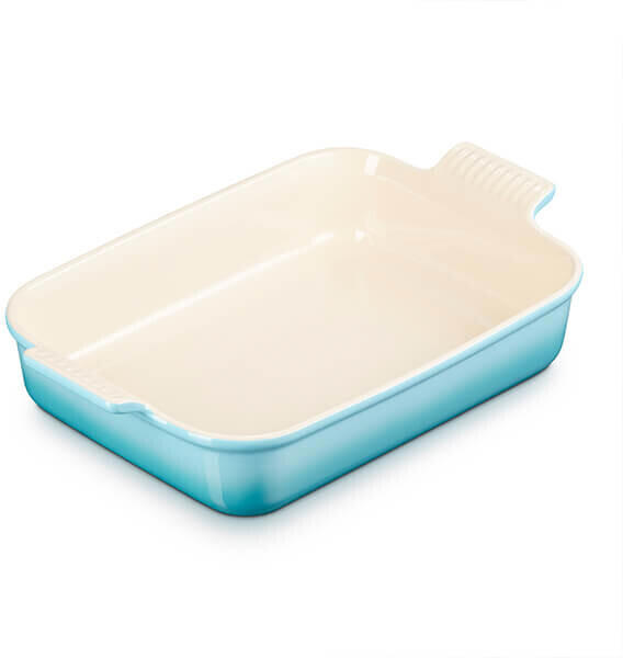 Le Creuset Stoneware Rectangular Dish, 32cm, Teal