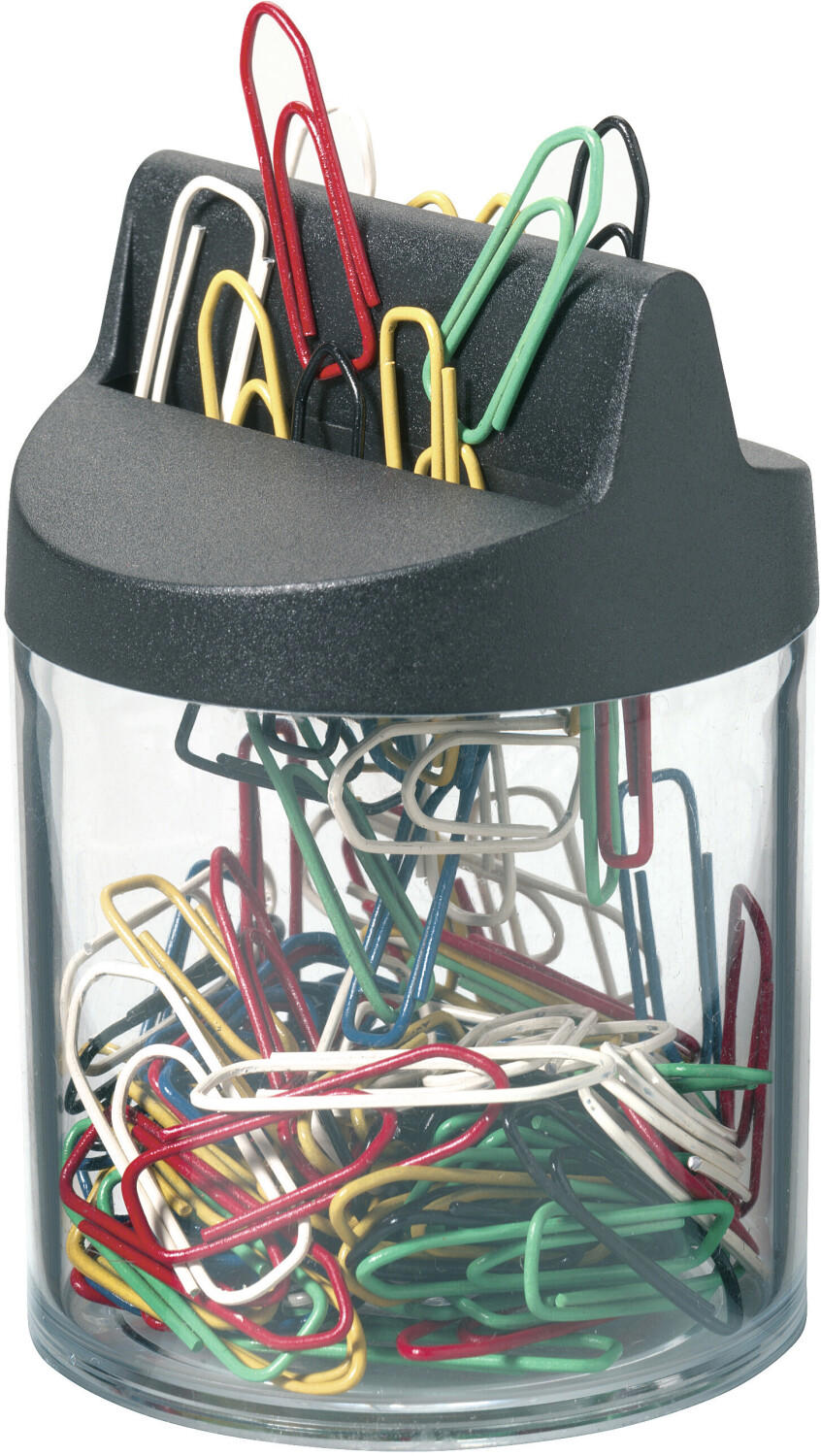 DURABLE 124000 Paper clip dispenser with magnet 1 piece and 125 paper clips 26 mm Black / transprent
