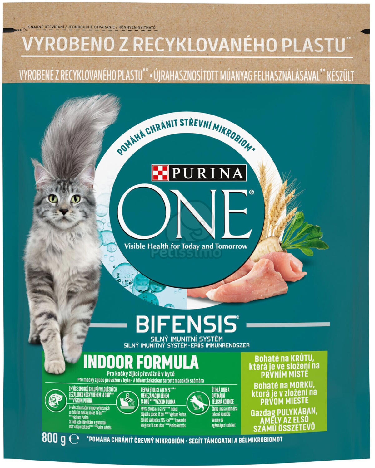 Purina One Indoor Formula Turkey Dry Cat Food 750g