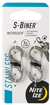 Nite Ize S-Biner MicroLock Stainless Steel 2pc