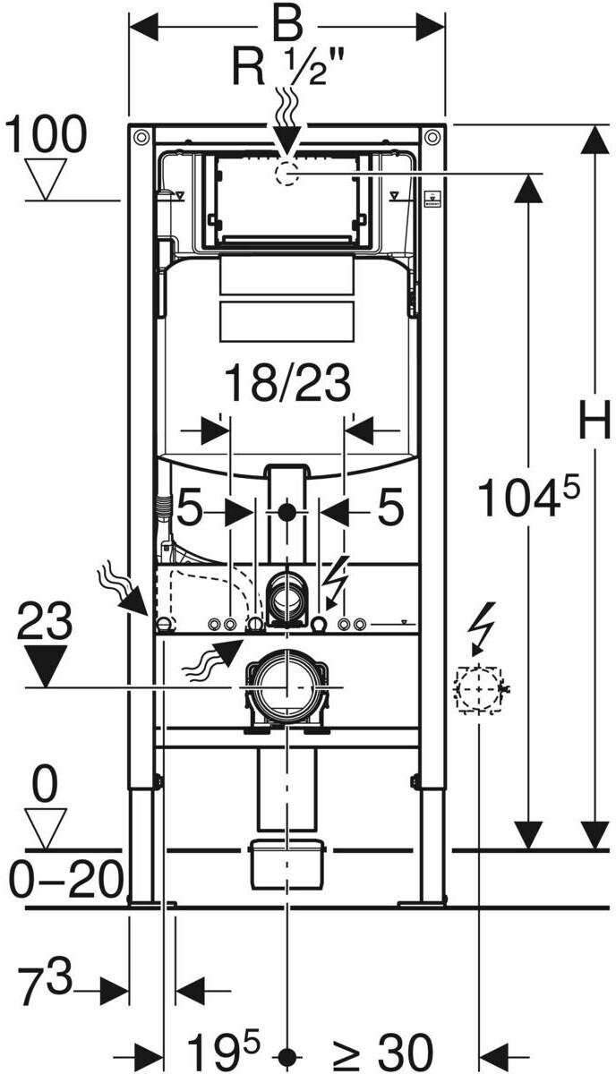 Geberit Duofix Element, with Sigma UP320 (111.300.00.5)