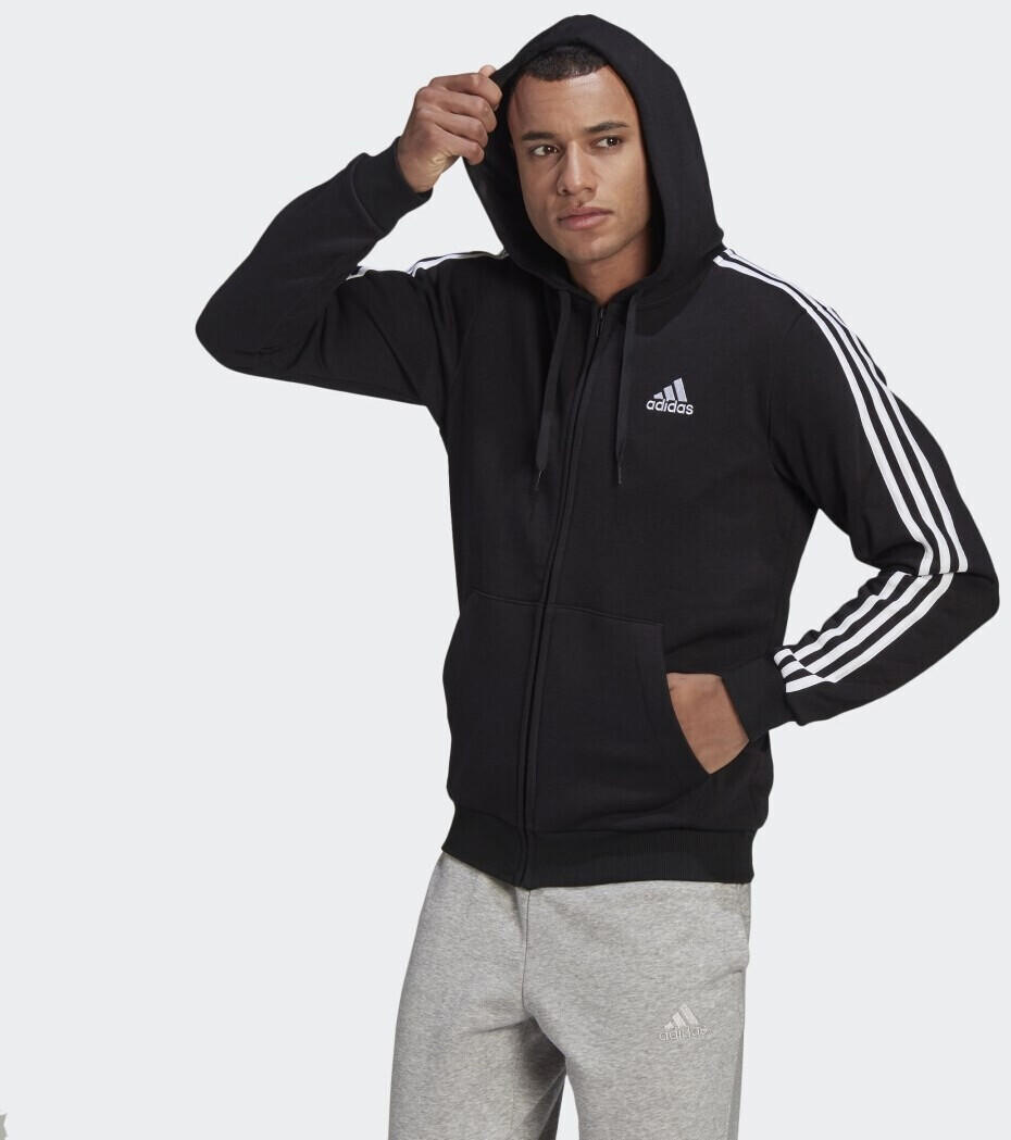 Adidas Essentials Fleece 3 Stripes Training Jacket (GK9051) black