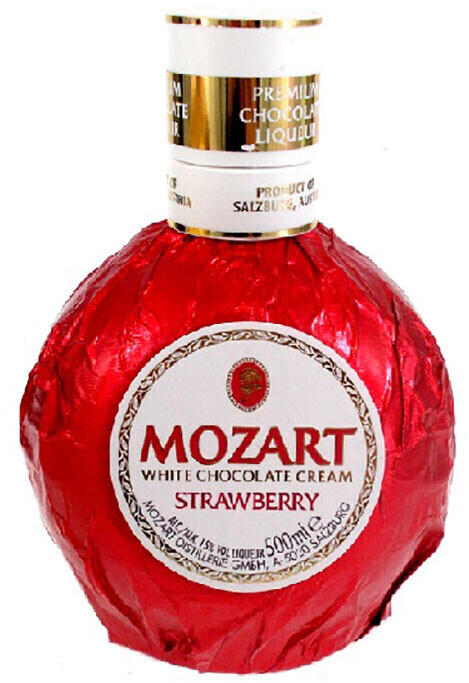 Mozart White Chocolate Cream Strawberry 0,5l 15%