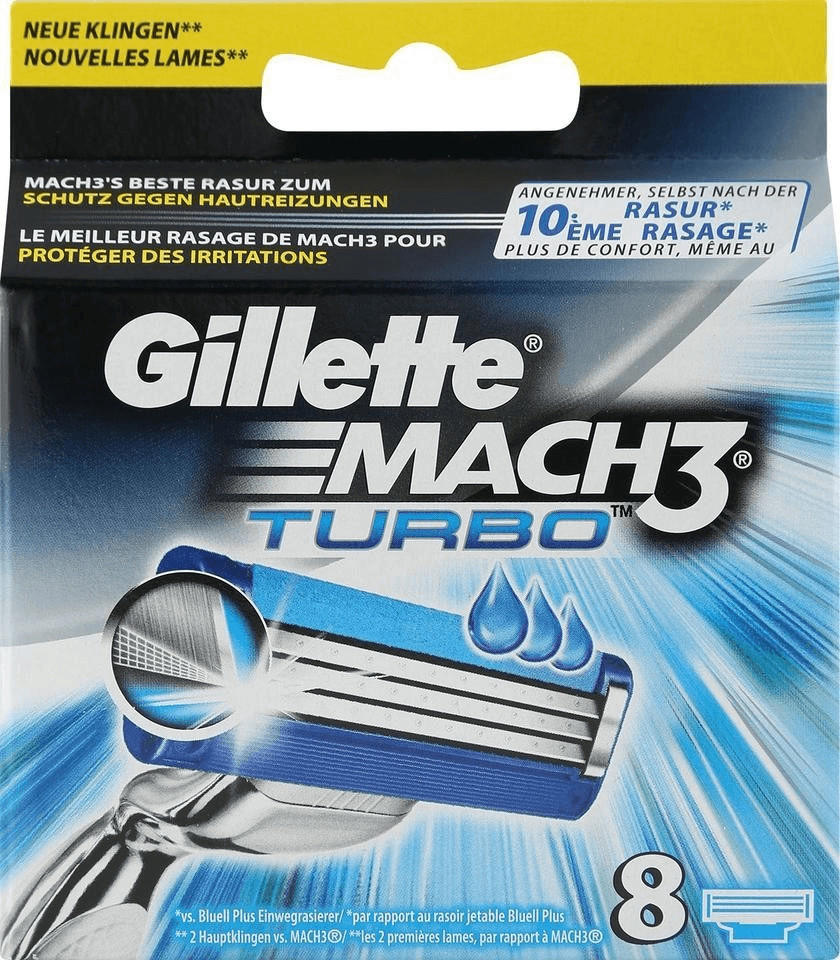 Gillette MACH3 Turbo Cartridges (8x)