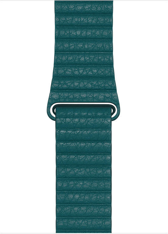 Apple Leather Loop 44mm Peacock Medium