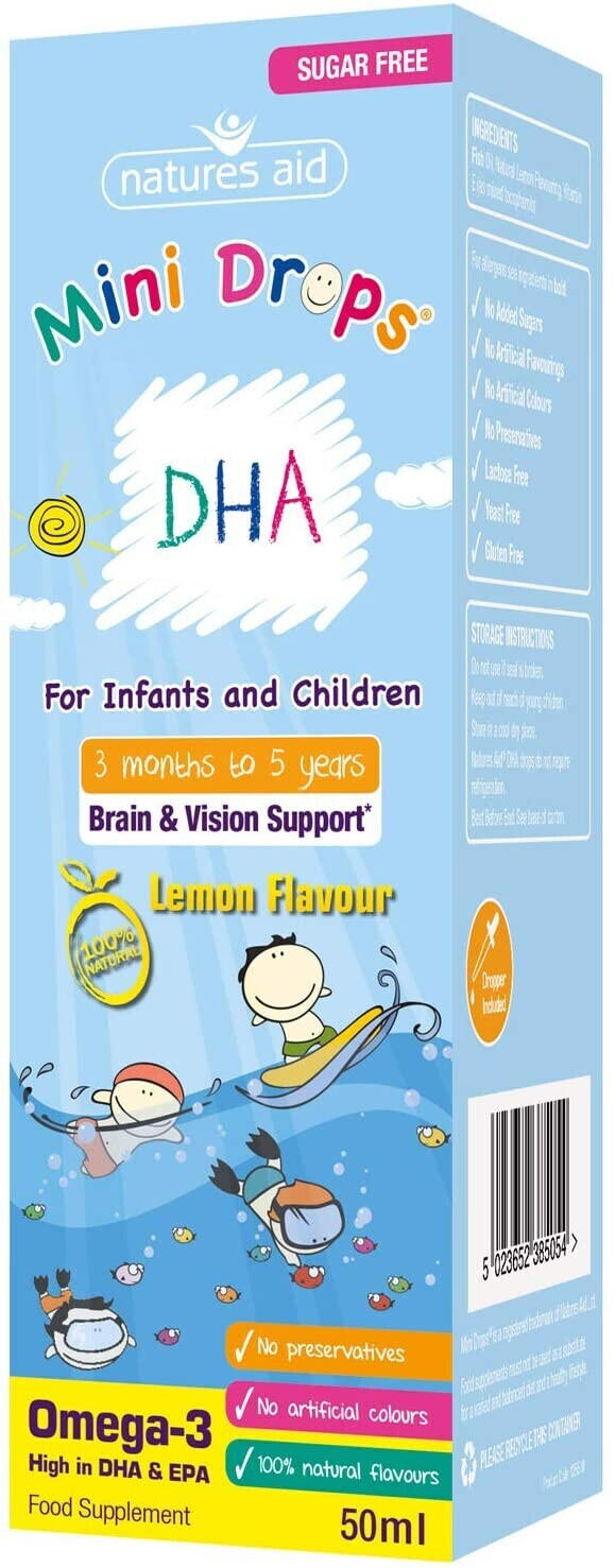 Natures Aid Mini Drops DHA for Infants and Children (50ml)