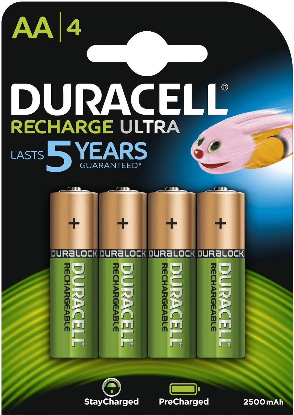 Duracell 4x Rechargeable AA Mignon 1,2V 2500 mAh