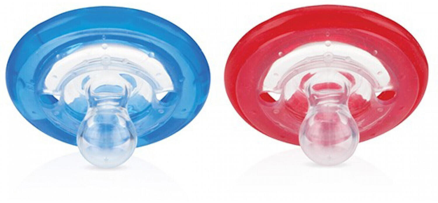 Nuby Baby Dummies Natural Flex 6-36m Red and Blue