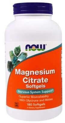 Now Foods Magnesium Citrate Capsules (180 pcs)