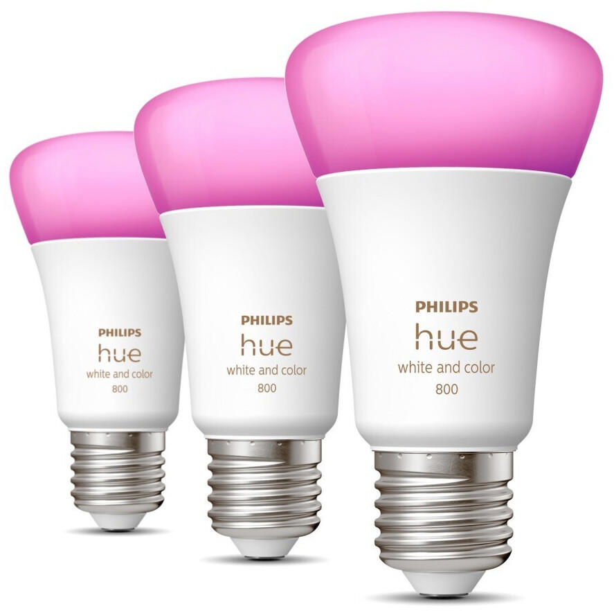 Philips Hue White And Color Ambiance 800lm E27 Bluetooth 3er-Set (929002489603)