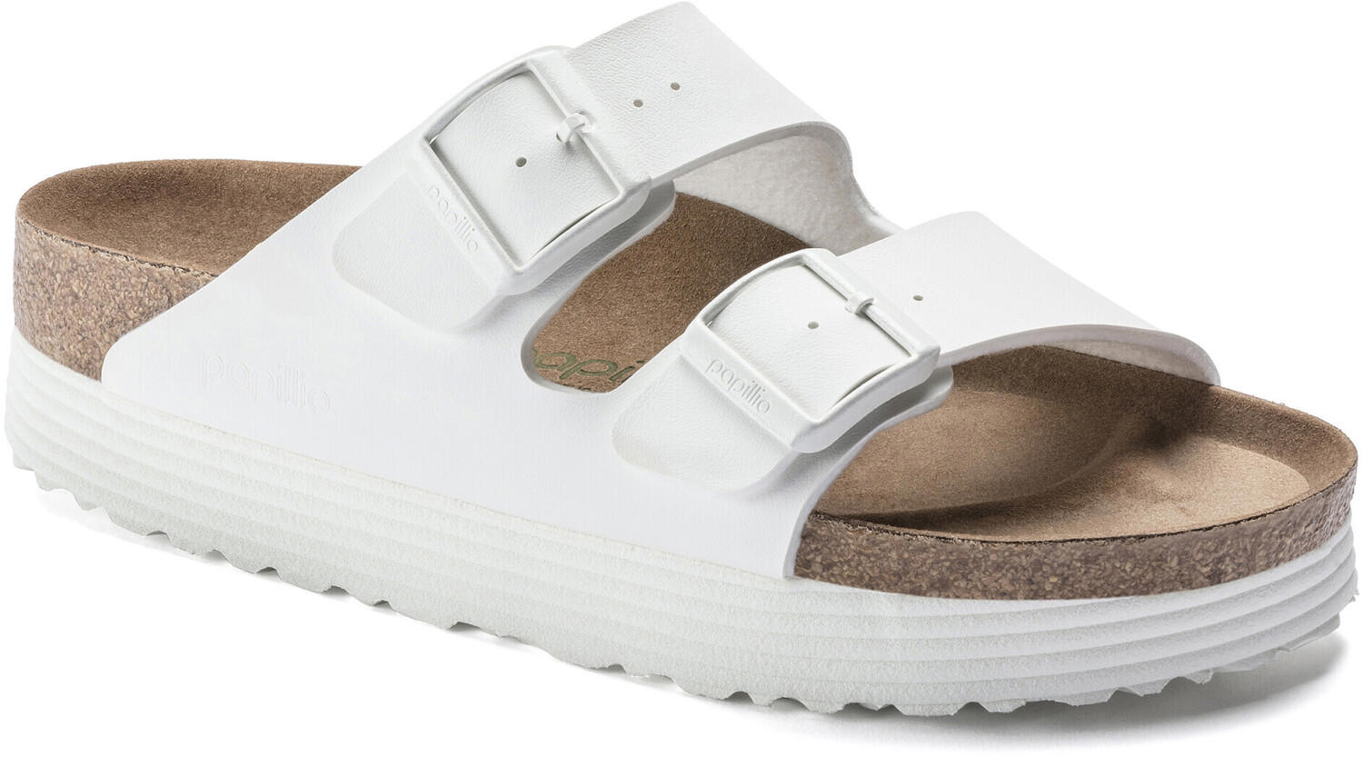 Birkenstock Arizona Platform Vegan Birko-Flor (Narrow) White