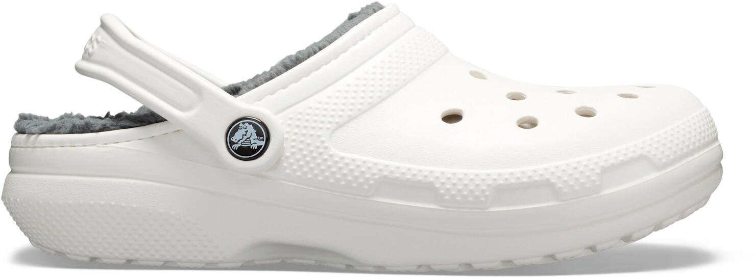 Crocs Classic Fuzz Lined Clog White/Grey