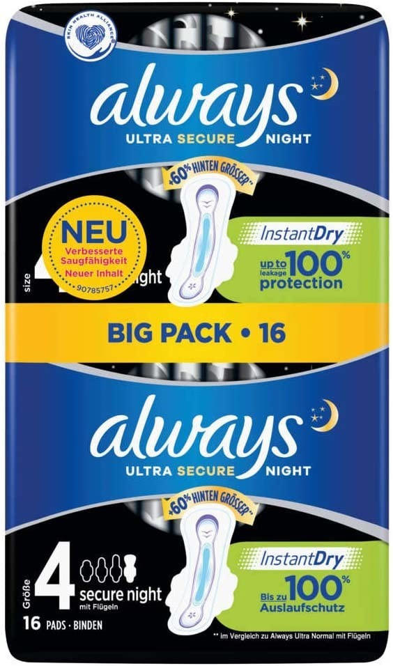 Always Ultra Binding SecureNight with GrandPack Wing (16 pcs)