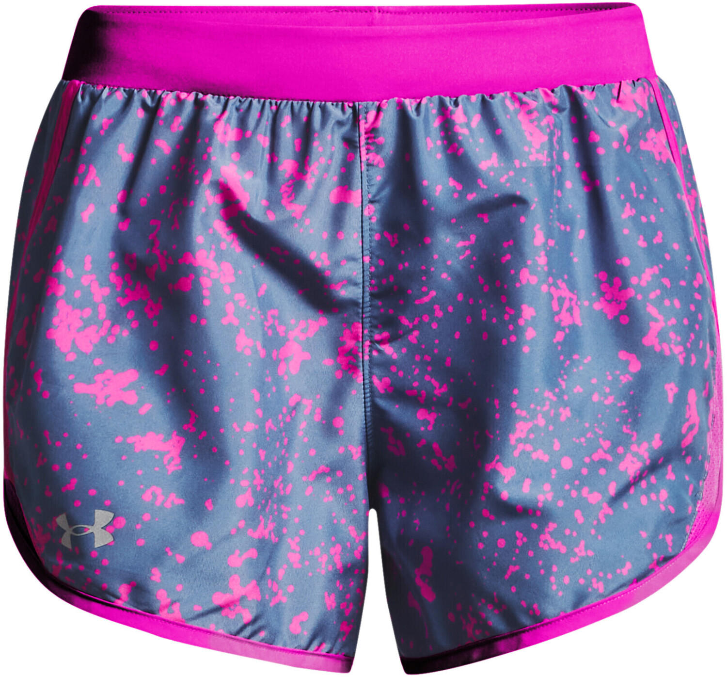 Under Armour Woman Shorts Fly By 2.0 Printed Short 1350198-470 Mineral Blue/Meteor Pink