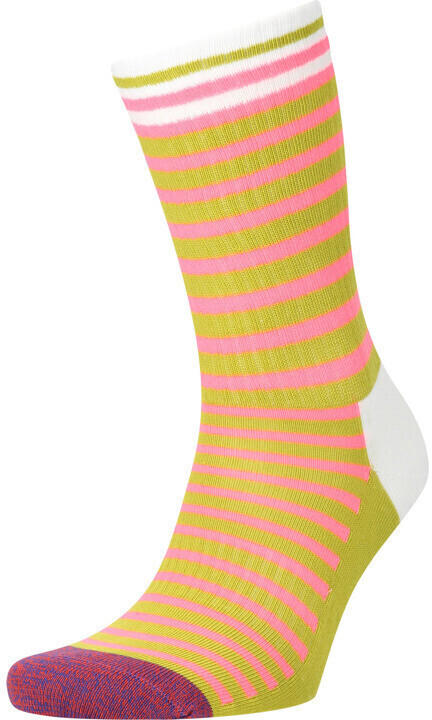 Happy Socks Neon Stripe Thin Crew Socks (ATNST299) yellow