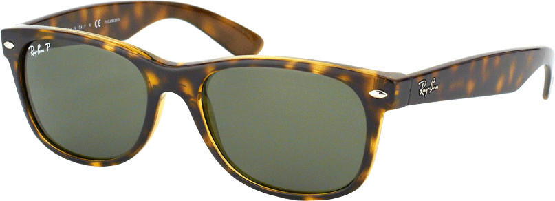 Ray-Ban New Wayfarer RB2132 902/58 (tortoise/polarized crystal green )