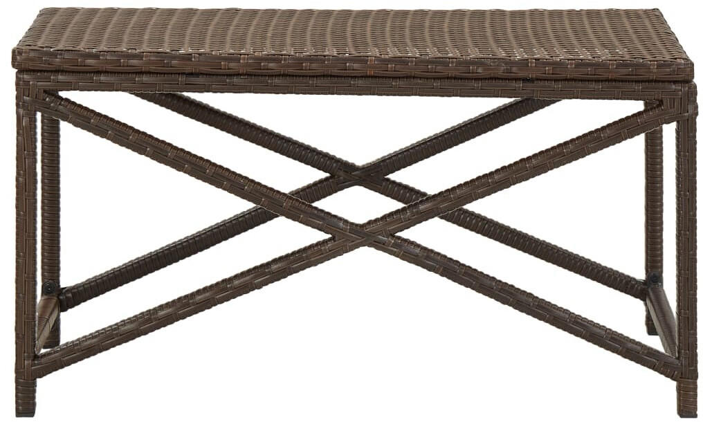 vidaXL Garden Bench in Braided Resin Brown 80 cm