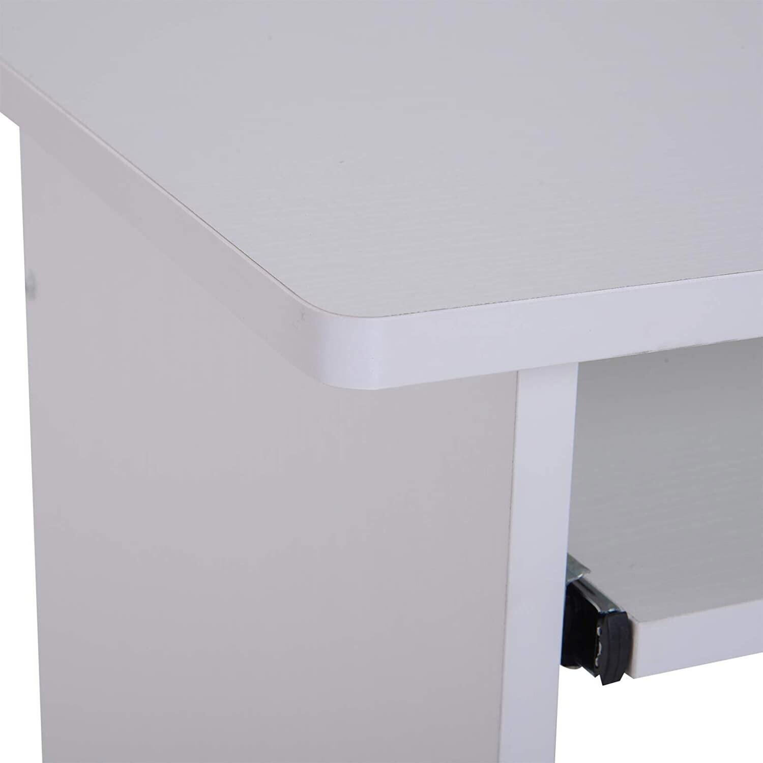 HomCom Compact Computer Desk, White