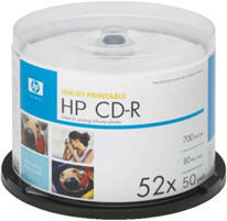 HP CD-R 700MB 80min 52x printable 50pk Spindle