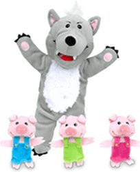 Fiesta Crafts Tellatale Big Bad Wolf & 3 Little Pigs Set