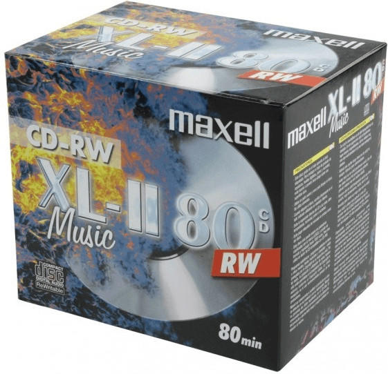 Maxell CD-RW XL-II Music 700MB 80min 52x 10pk Jewelcase