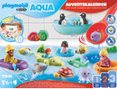Playmobil 1.2.3 AQUA Bath Time Fun Advent Calendar 2022 (71086)