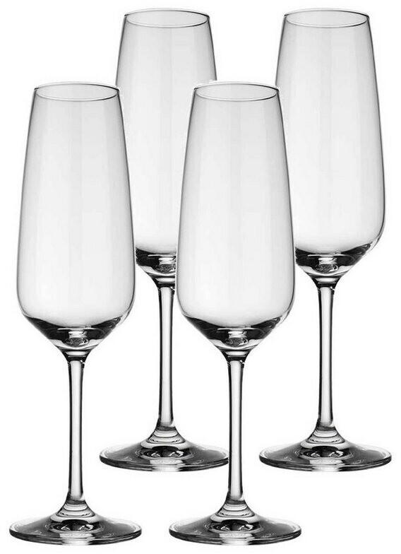 Villeroy & Boch vivo by Group Voice Basic champagne glass set, 4 pieces, 283 ml, crystal glass, dishwasher-safe