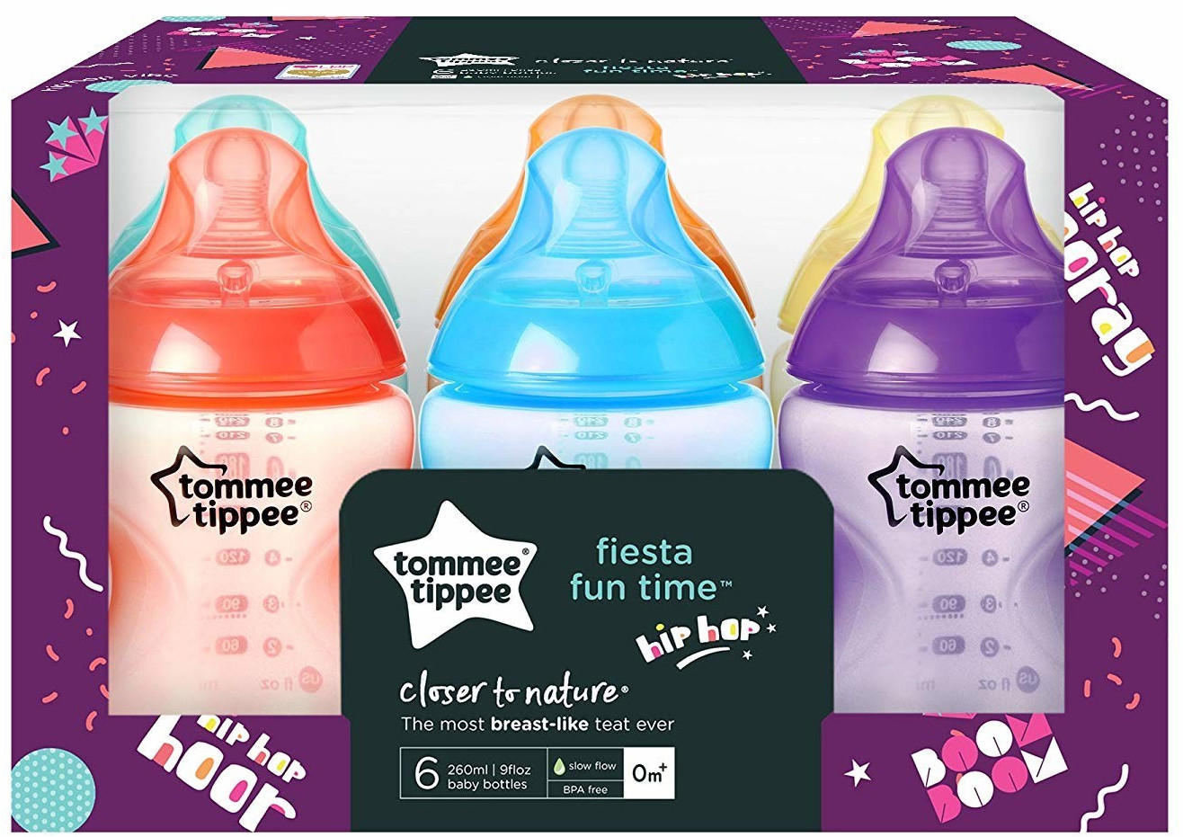 Tommee Tippee Closer to Nature Fiesta Bottles 260ml 6-pack