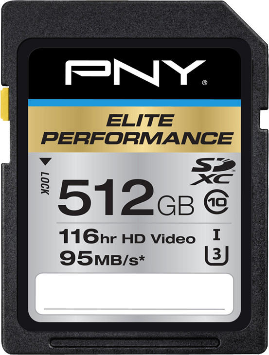 PNY Elite Performance Class 10 U3 SDXC 512GB (P-SDX512U3H-GE)