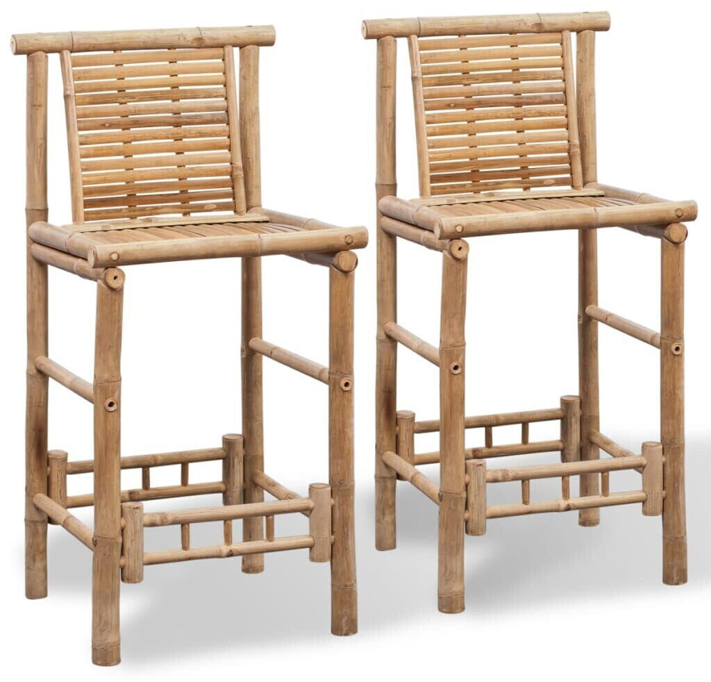 vidaXL 2 pcs. bar stools bamboo 53x45x102cm (242494)