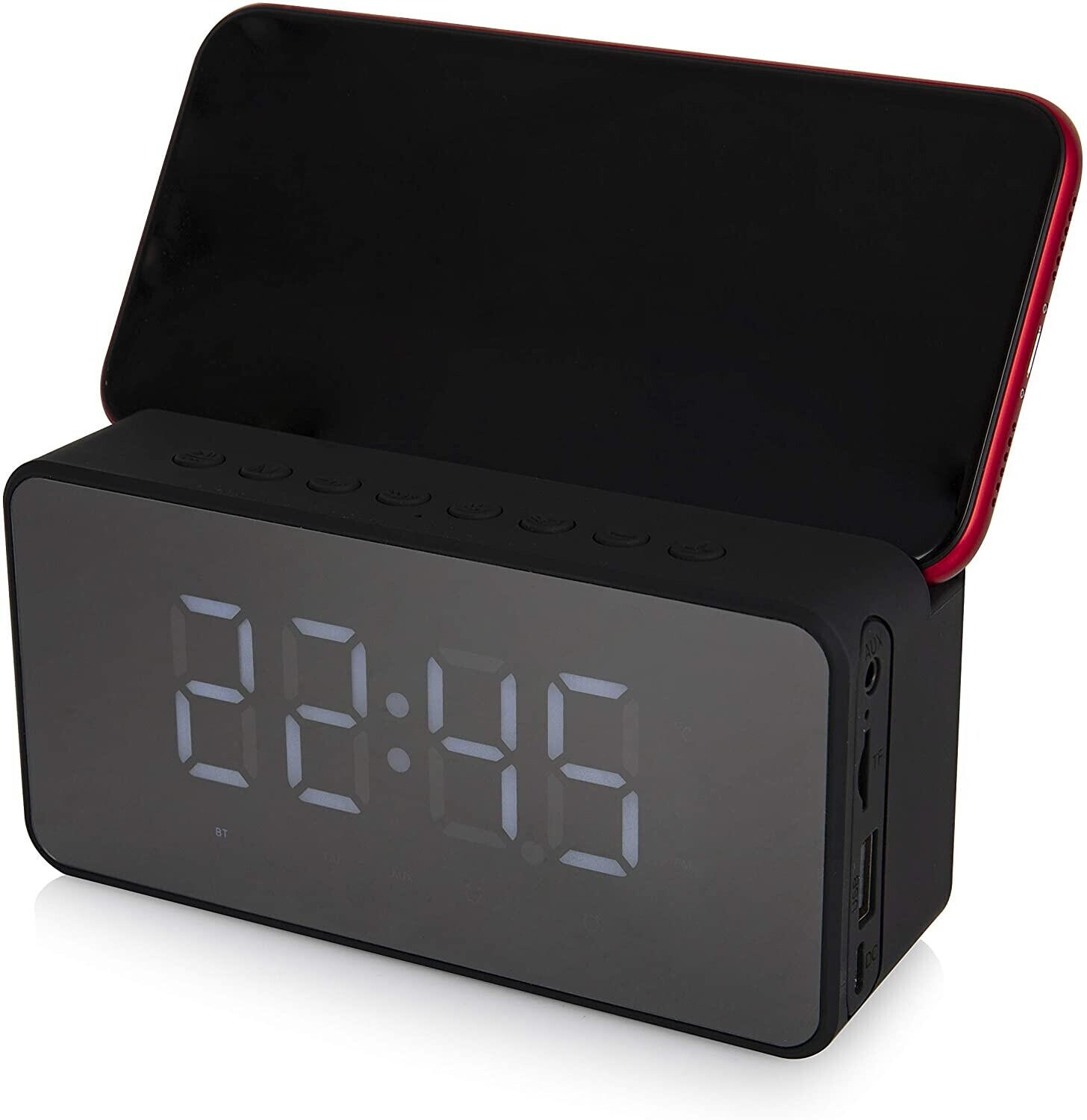 Akai Core Alarm CLock with Bluetooth Speaker Black