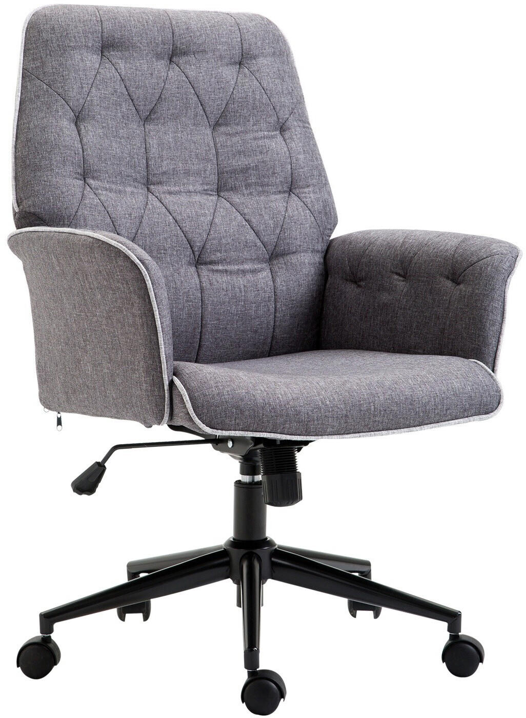 HomCom Office Chair Rotative Grey