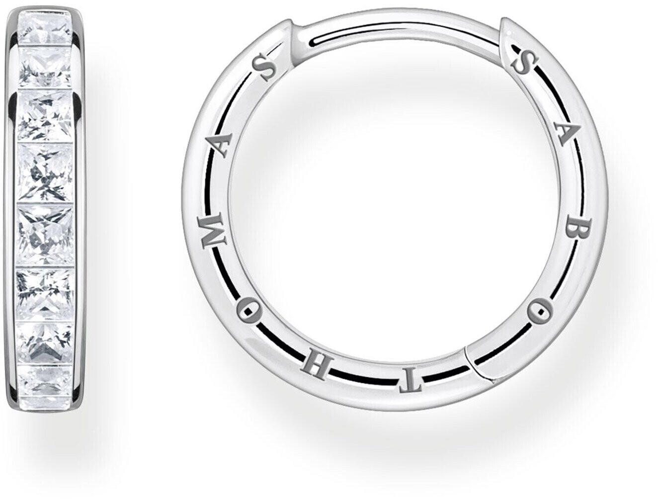 Thomas Sabo Creoles with white stones pavé silver (CR668-051-14)