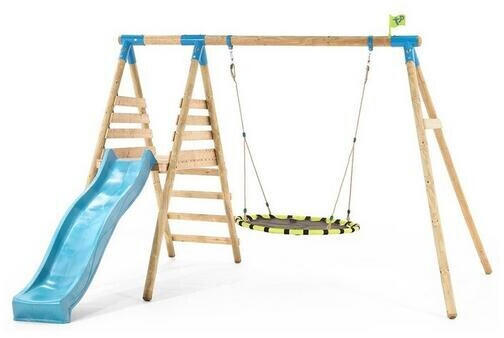 TP Toys Fiordland Wooden Saucer Swing Set & Slide