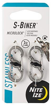 Nite Ize S-Biner MicroLock Stainless Steel 2pc