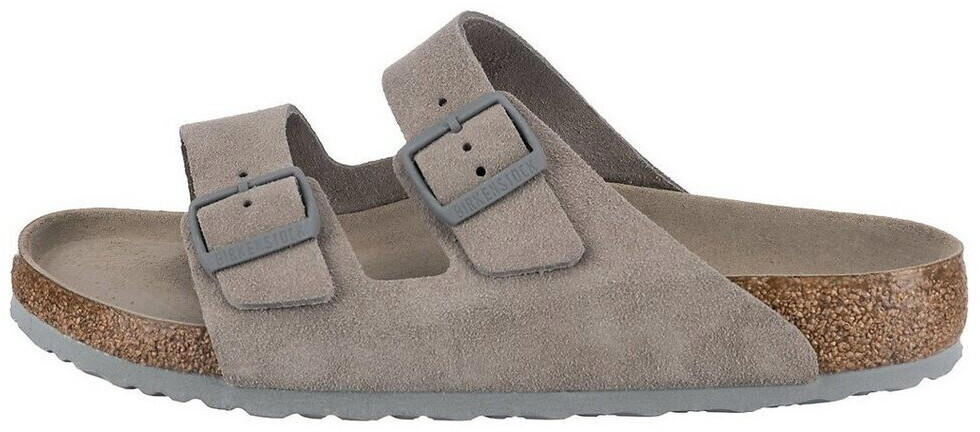 Birkenstock Arizona Soft Footbed Suede Leather stone coin (regular)