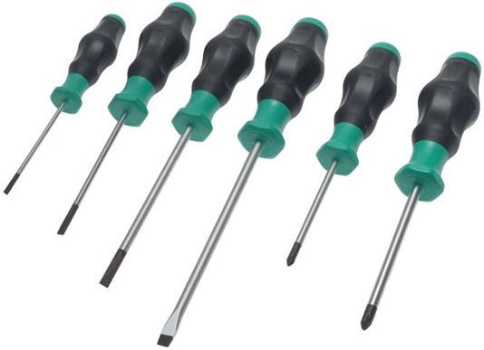 Wera Kraftform Comfort Screwdriver Set 1335/1350/1355/6 6-Piece