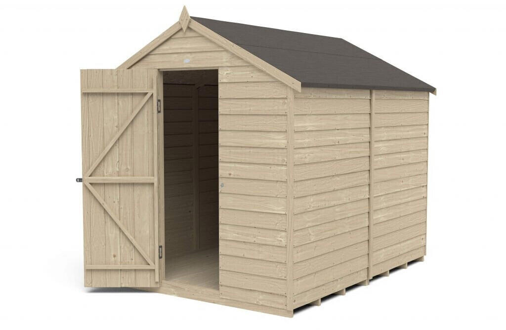 Forest Garden Overlap Pressure Treated 8x6 Windowless Apex Shed