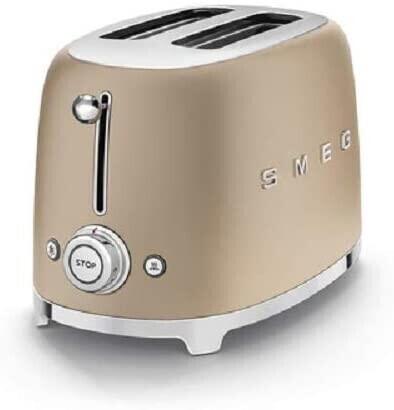 Smeg TSF01CHMUK Retro Style Toaster Matte Gold