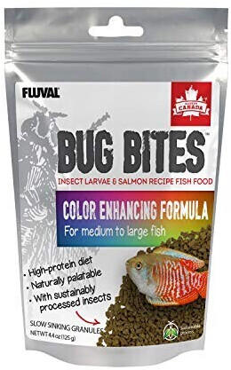 Fluval Bug Bites Colour Enhancing Fish Food M-L 125g