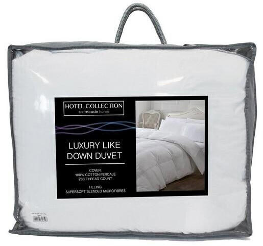 Cascade Home Luxury Like Down 100% Cotton Cover 15.0 Tog Duvet