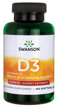 Swanson Vitamin D3 5.000 IU Softgels (250 pcs.)