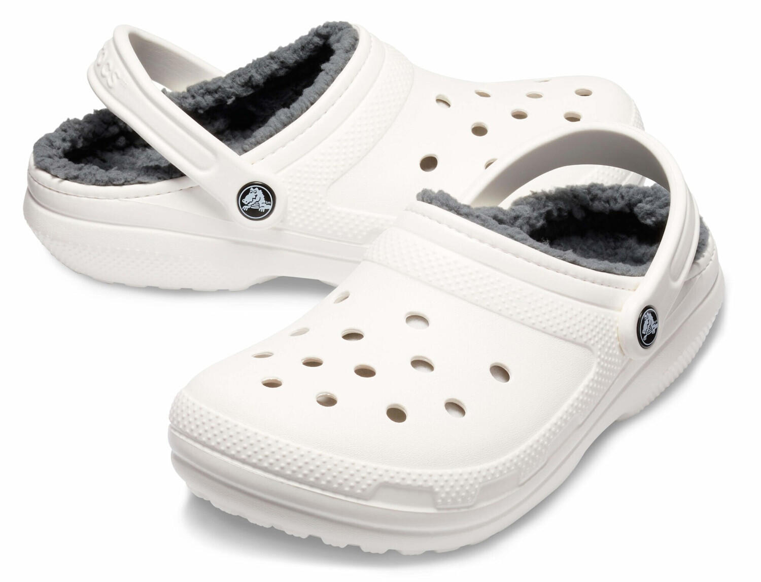 Crocs Classic Fuzz Lined Clog White/Grey