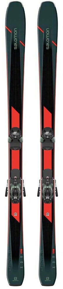 Salomon XDR 88 TI+WARTEN MNC 13 Oil Green C90 Alpine Skis Gray (L40992400-172)