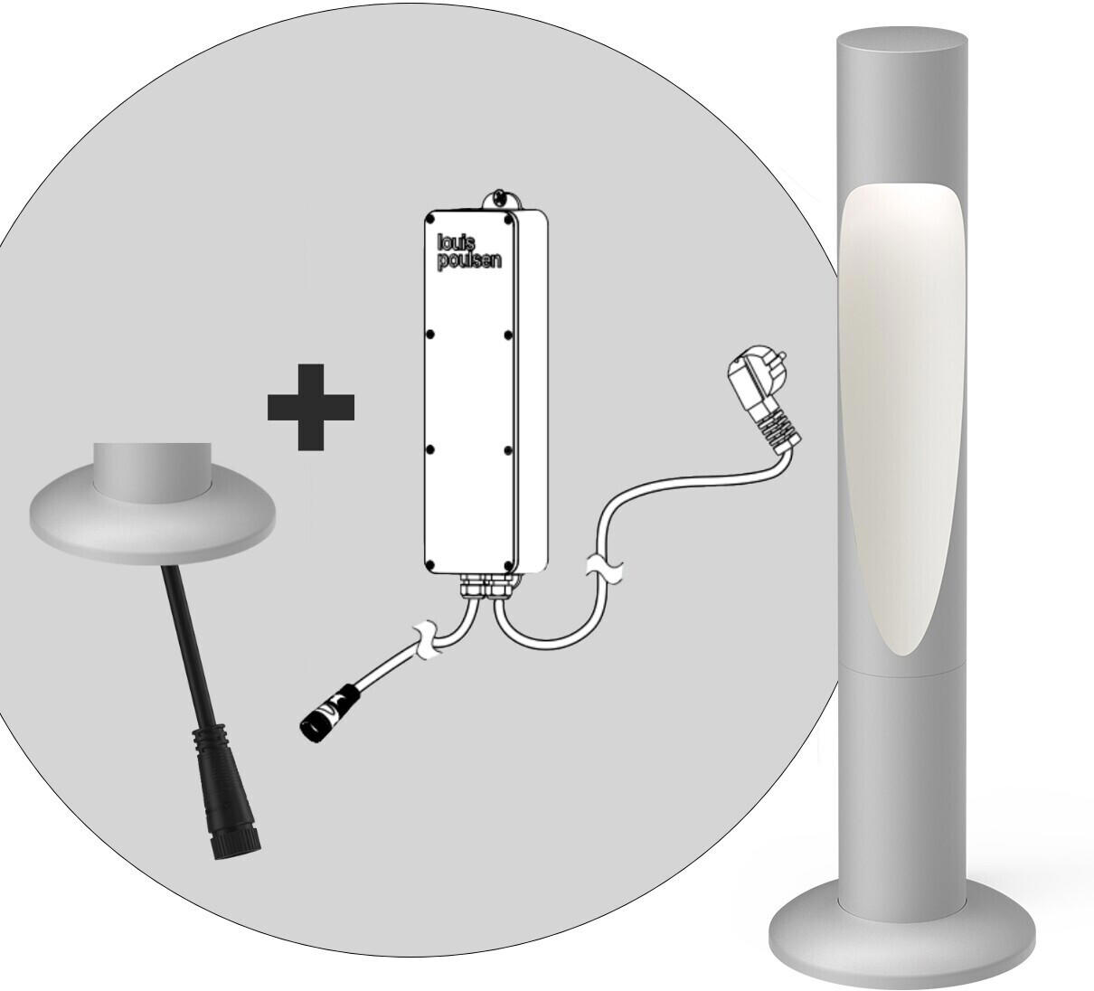 Louis Poulsen Flindt Garden Short LED 2700K w/adaptor + aluminum base