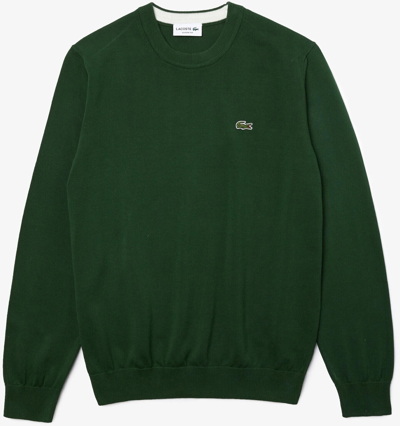 Lacoste Sweater Classic Fit Crew Neck Organic Cotton green