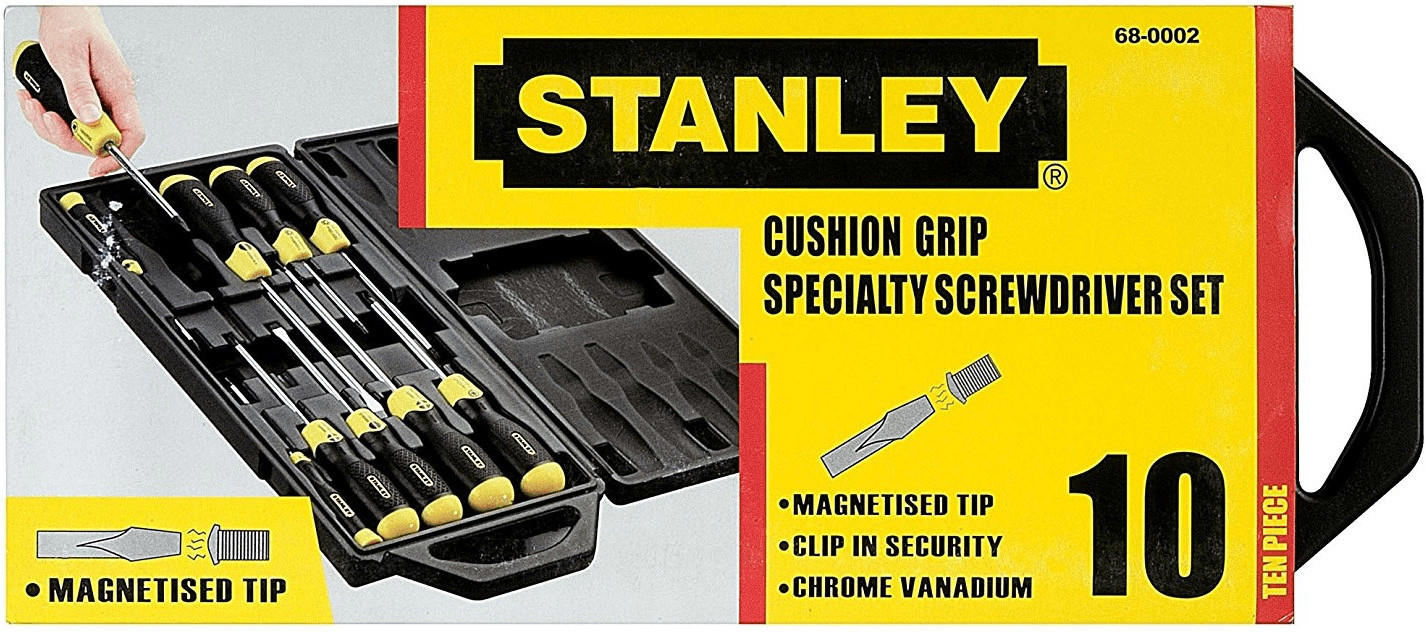 Stanley 10 Piece cushion grip flared & pozi set