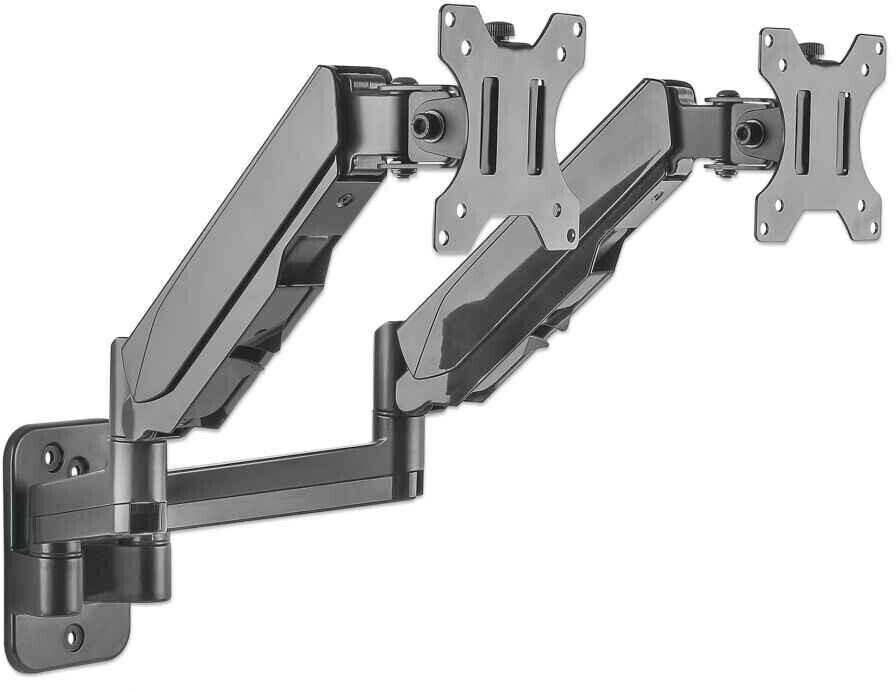 Manhattan Universal Gas Spring Dual Monitor Wall Mount