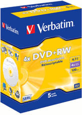 Verbatim DVD+RW Matt Silver