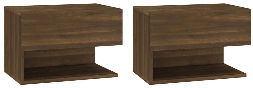 vidaXL Wall Bedside Tables Wood 2 pcs.